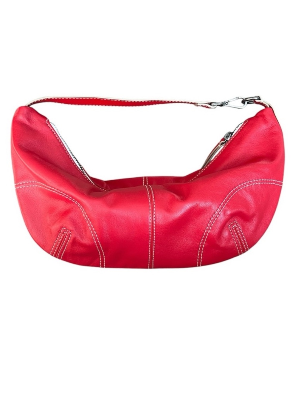 Free People Red Leather Real World Clutch